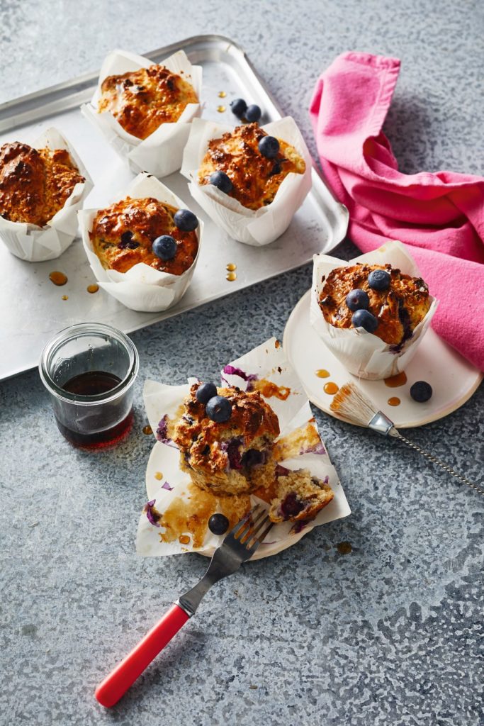 Date and blueberry bruffins
