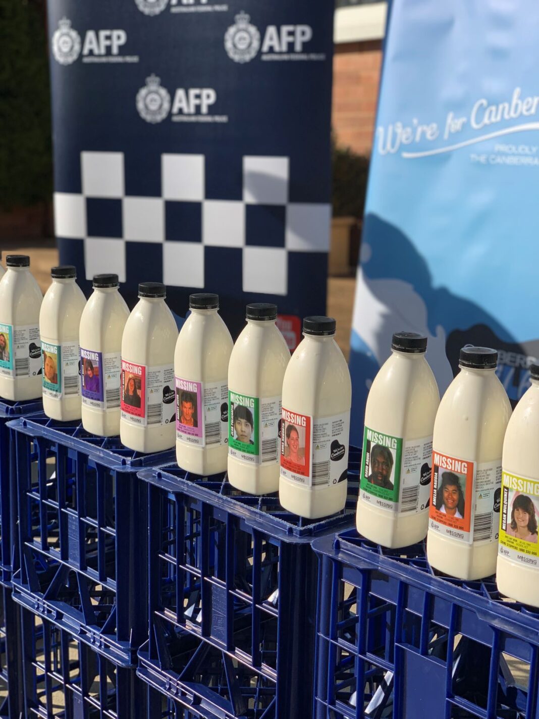 missing peoples faces on bottles of milk
