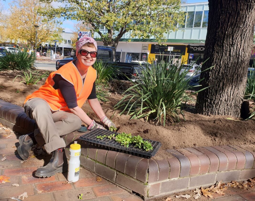 Icon Water has agreed to help all the Floriade Community participants with water for their garden beds after being approached for assistance by the Kingston Barton Residents Association to help water their plantings around the Kingston shops.