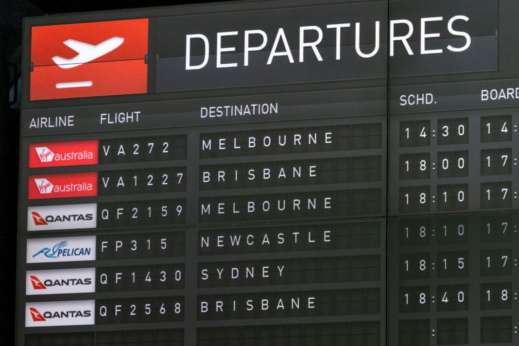 Canberra Airport flight board will include Canberra to adelaide return flights from Friday 3 July