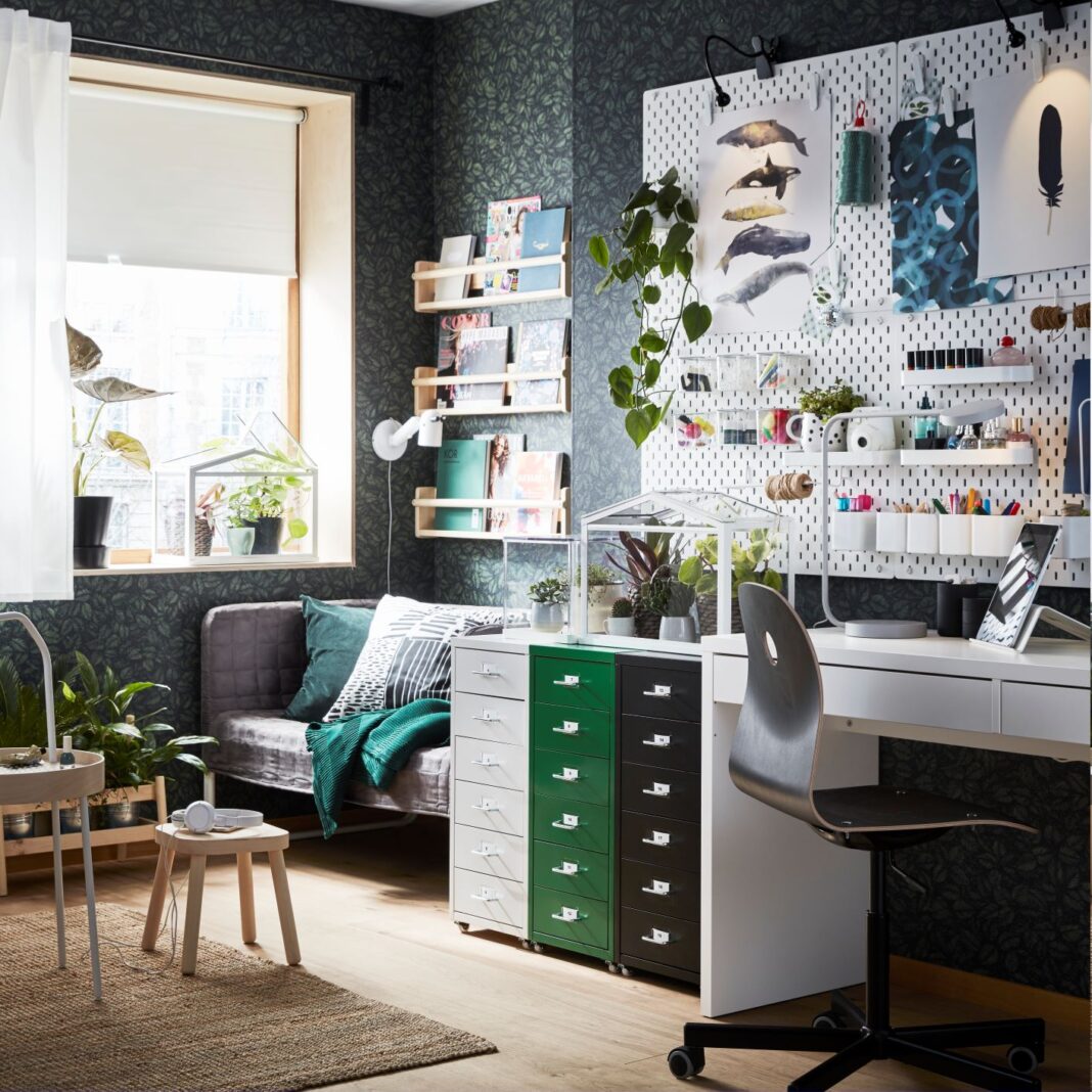 room with IKEA desks