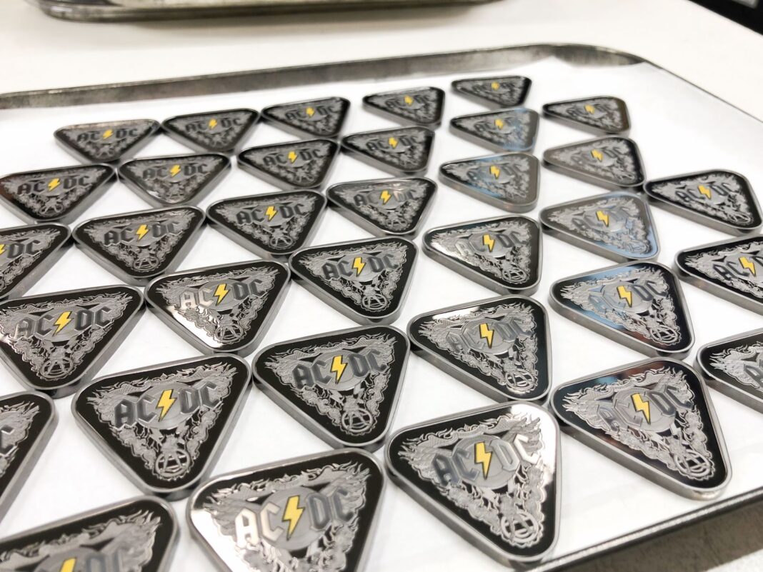 45 Years of Thunder $5 Triangular Proof Coins in production