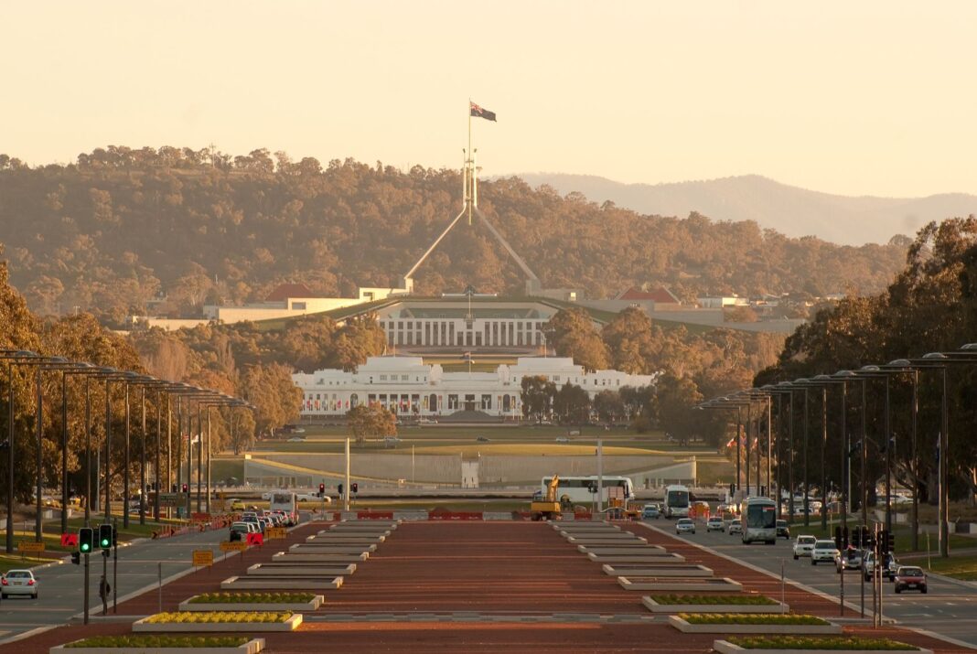 wide shot of parliament house