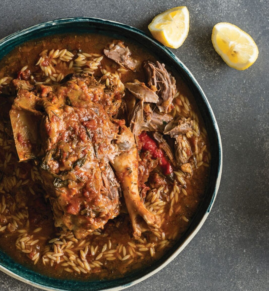 Vince’s slow-roasted lamb shoulder with paprika and honey