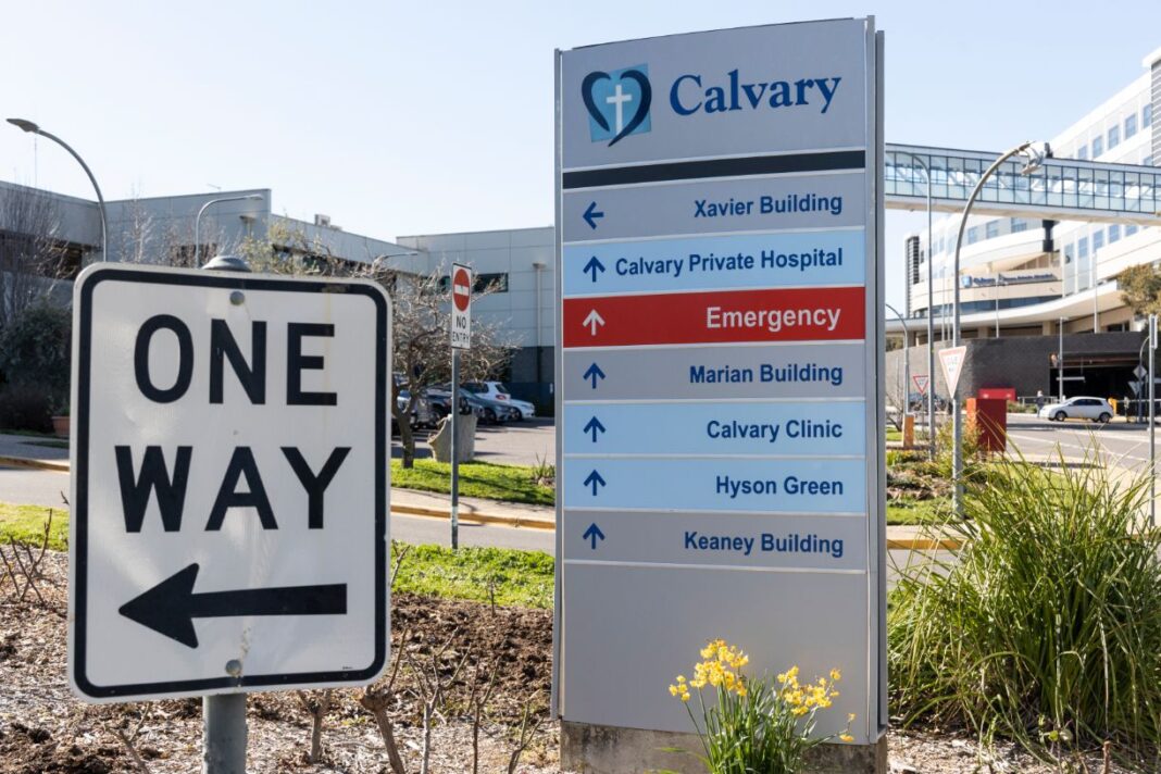 Calvary Hospital signage