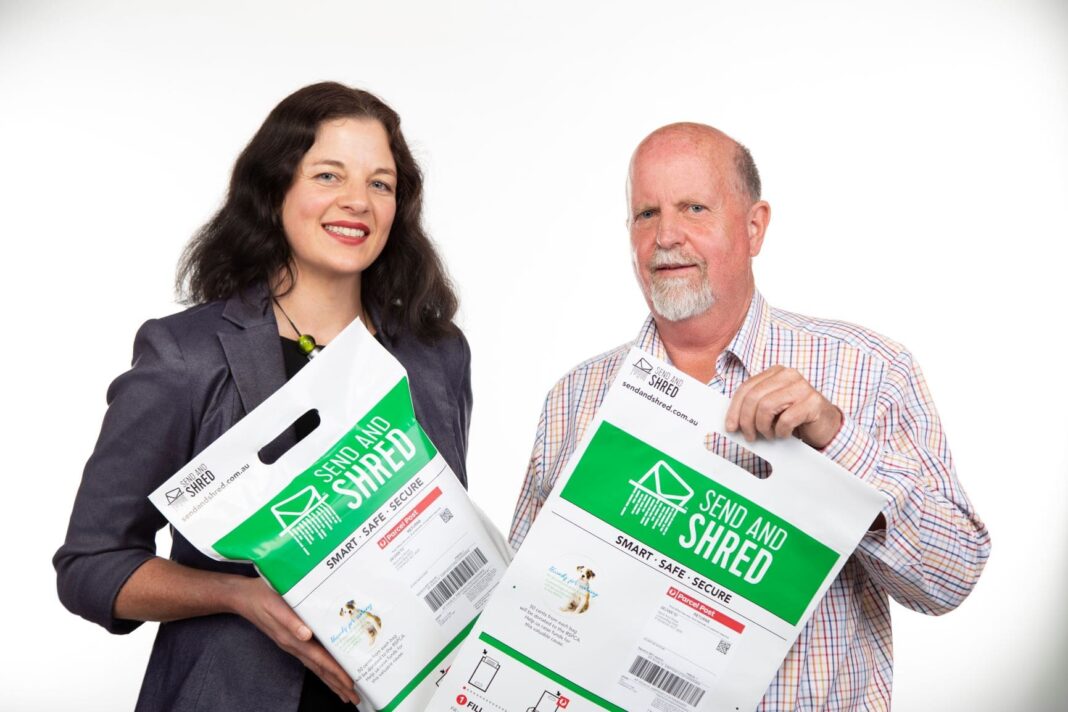 Send and Shred cofounders Jo Clay and Graham Mannall