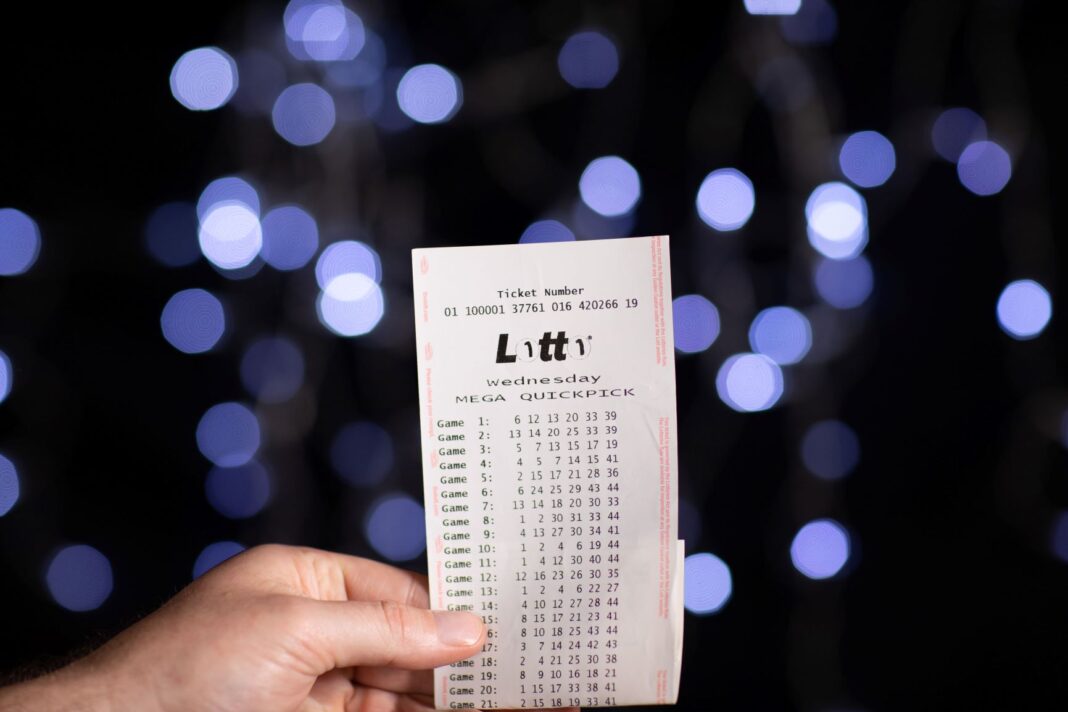 close up of Lotto ticket