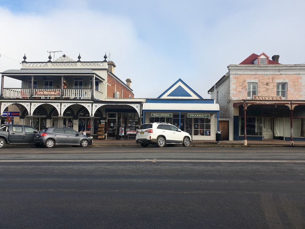 heritage buildings in main street of NSW country town of Braidwood