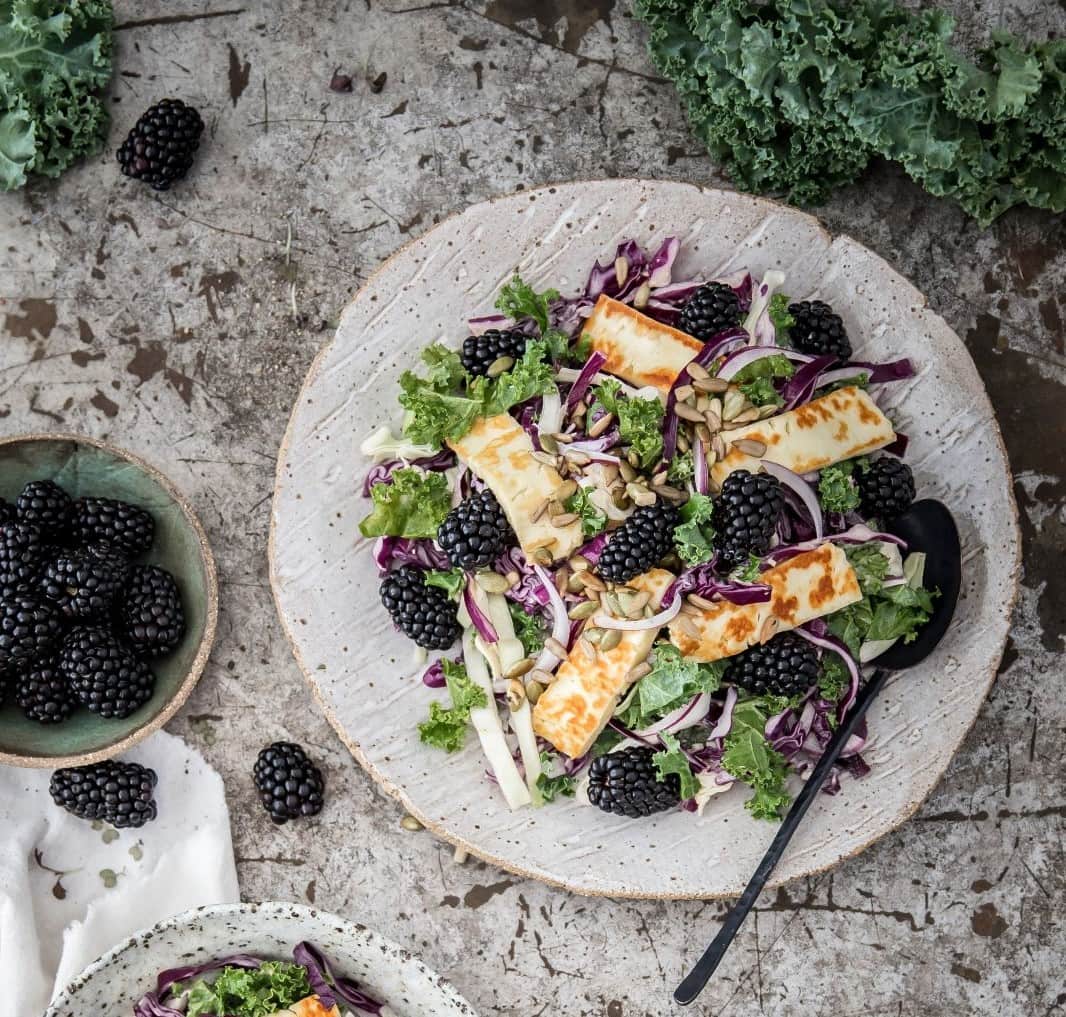 blackberry and kale salad