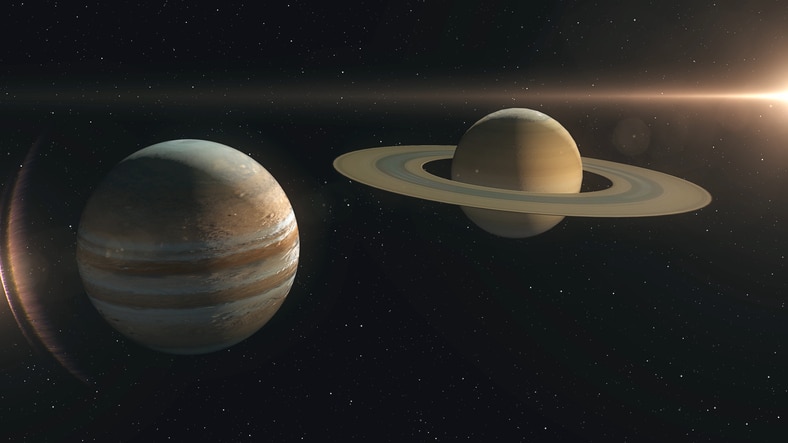 Saturn and Jupiter are exceptionally close to each other.