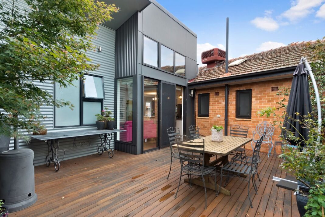 The rear deck at 26 Sherbrooke Street Ainslie