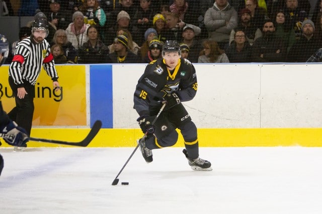 CBR Brave player skating with the puck