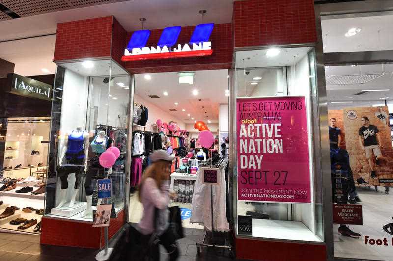 A Lorna Jane store is seen at Melbourne Central shopping centre