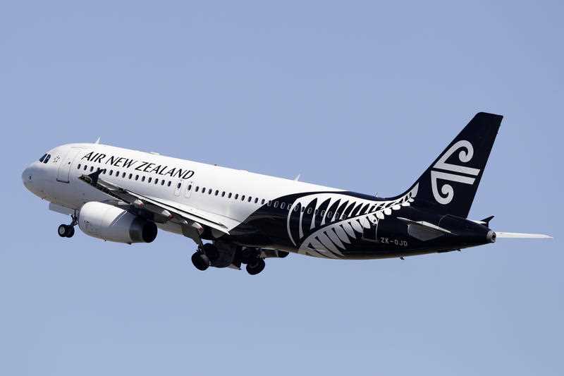 An Air New Zealand passenger plane takes off from Christchurch Airport in New Zealand