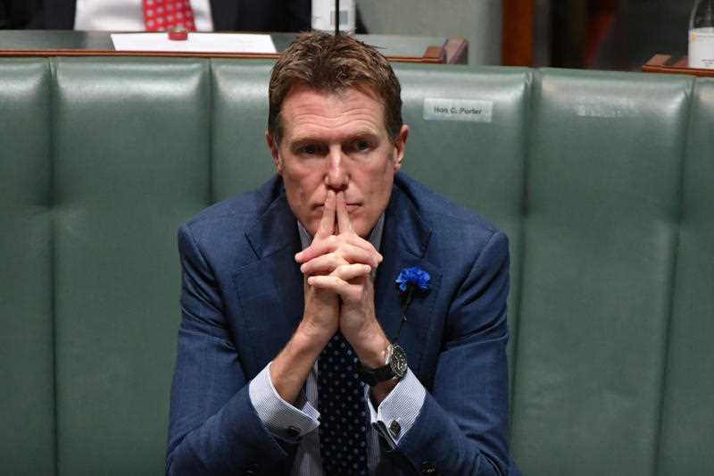Minister for Industry Christian Porter during Question Time in the House of Representatives at Parliament House in Canberra