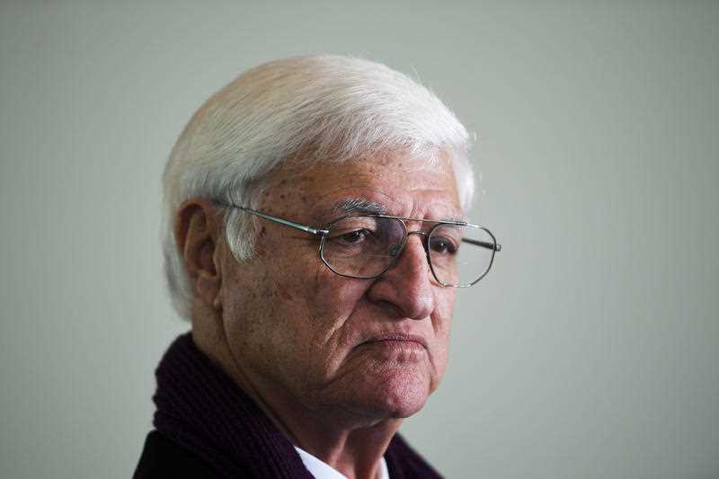 Independent MP Bob Katter speaks to the media during a press conference at Parliament House in Canberra