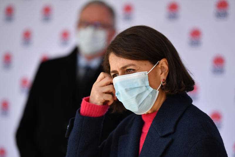 NSW premier Gladys Berejiklian wearing face mask