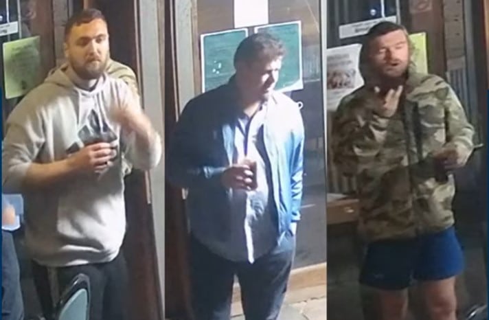 CCTV images of three men wanted in relation to an assault