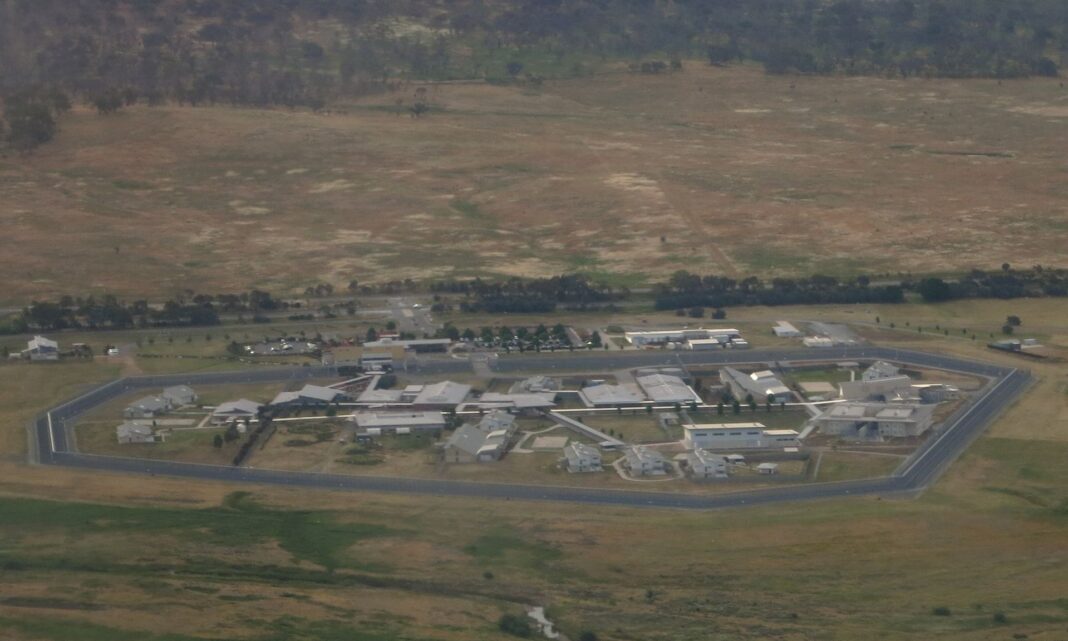 Aerial shot of the Alexander Maconochie Centre, Canberra's prison