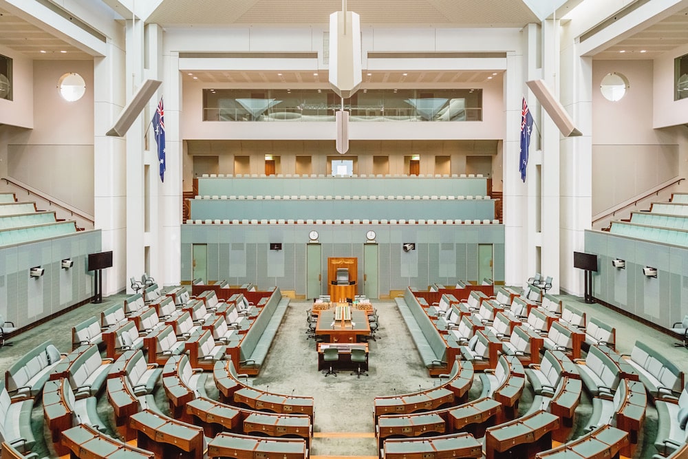The House of Representatives at Parliament House - empty.