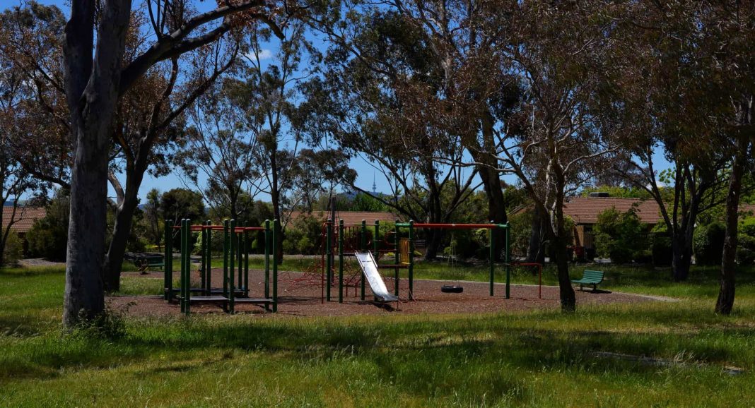 suburban playground in Canberra
