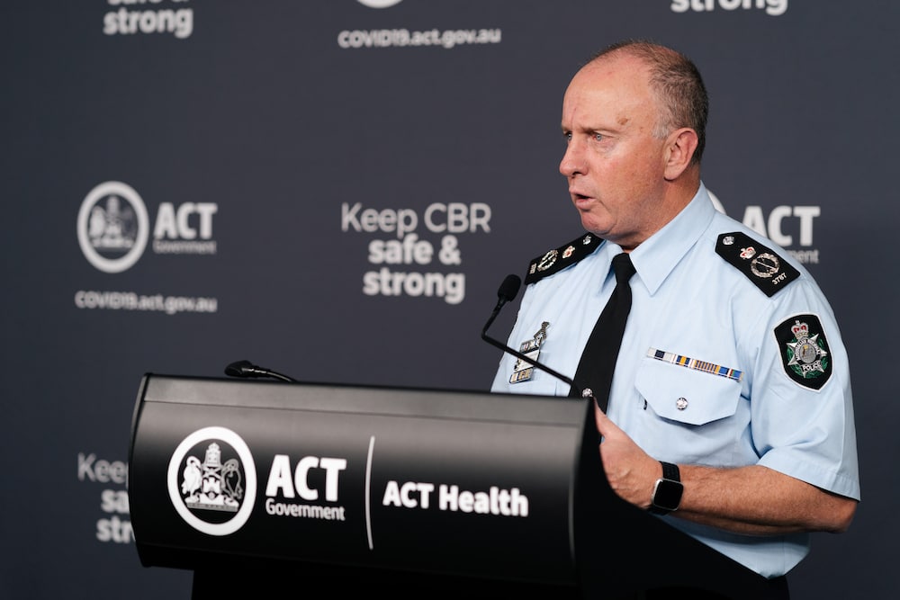 Lockdown compliance neil gaughan ACT Police