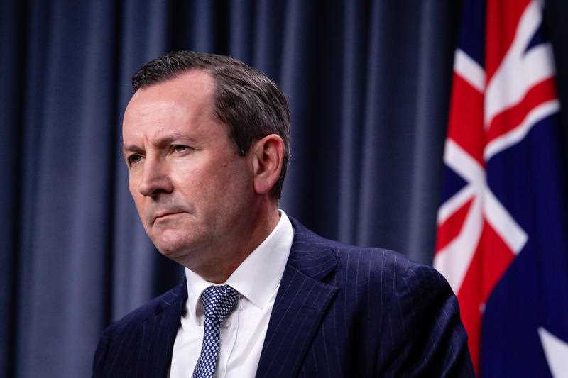 WA Premier Mark McGowan speaks to the media during a press conference in Perth