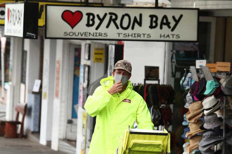 Scenes in Byron Bay, NSW as residents are urged to be tested for Covid-19 after fragments of the virus were detected in the town’s sewage