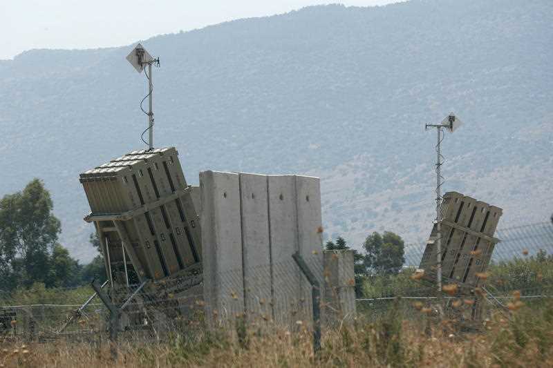 Israeli Iron dome anti-missile battery deployed in the north of Galilee, near the Israeli border with Lebanon