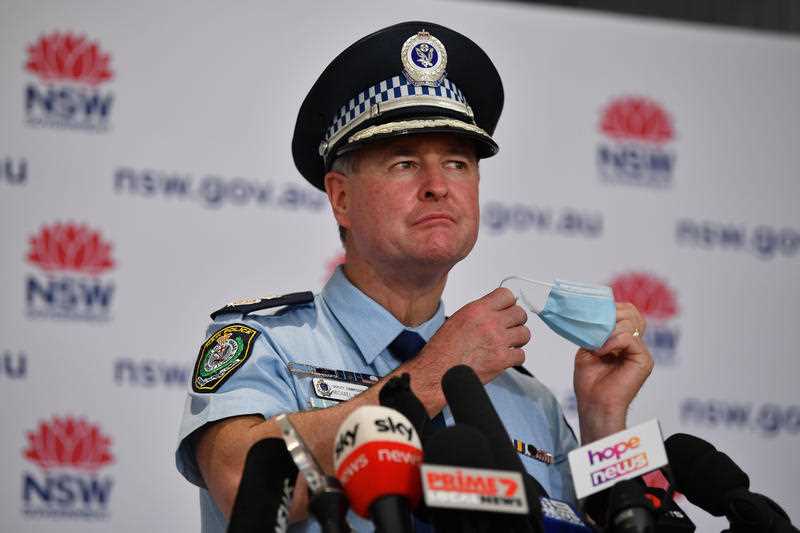 NSW Police Deputy Commissioner Mick Willing speaks to media at a press conference in Sydney, Friday, August 13, 2021