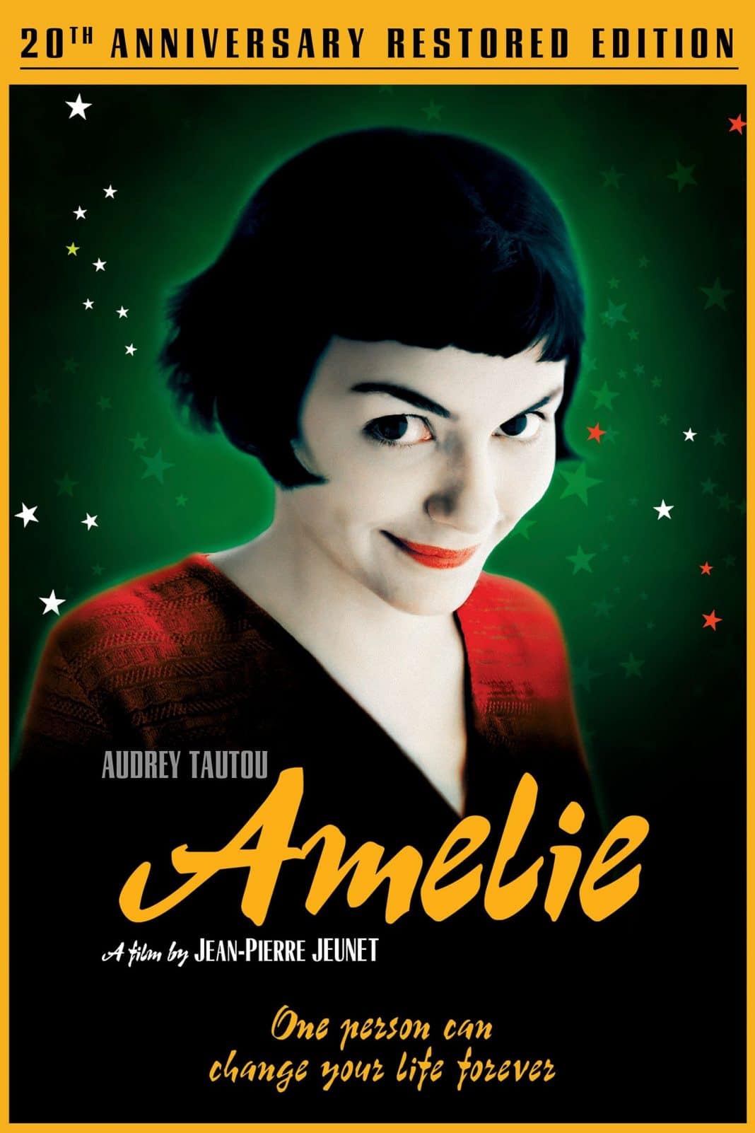 DVD case showing enigmatic smiling face of French actress Audrey Tatou starring in 'Amelie'