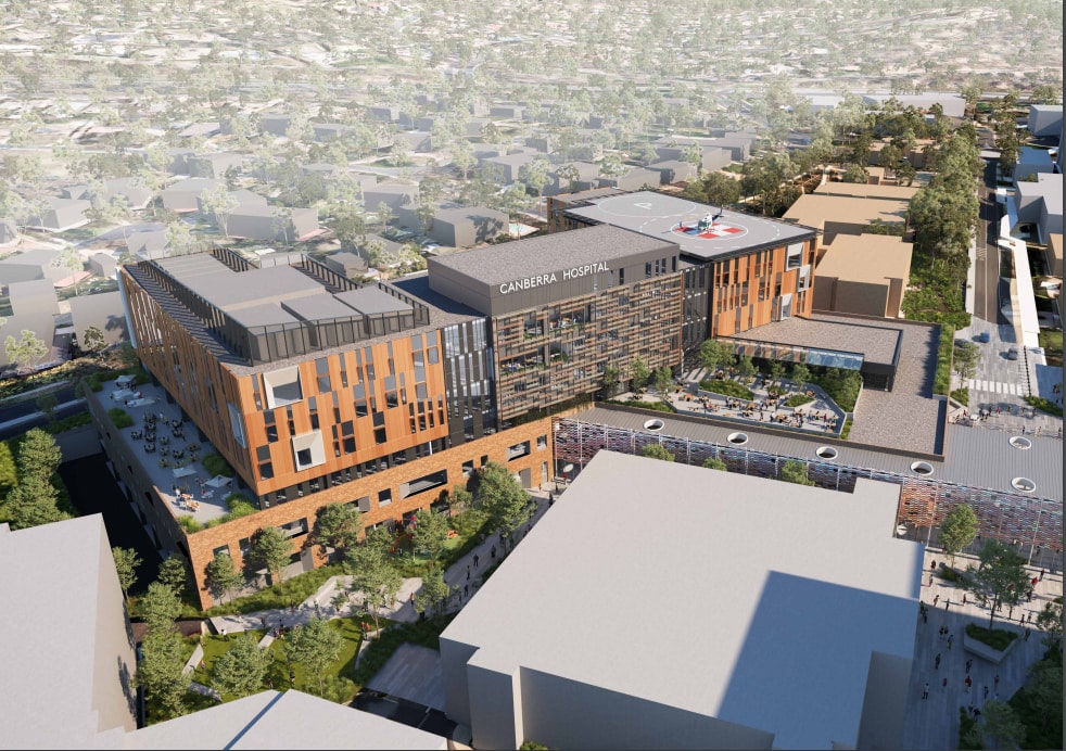 Canberra Hospital Expansion development application DA renders
