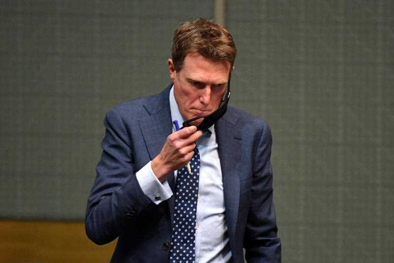 Minister for Industry Christian Porter during Question Time in the House of Representatives at Parliament House in Canberra, Tuesday, August 31, 2021