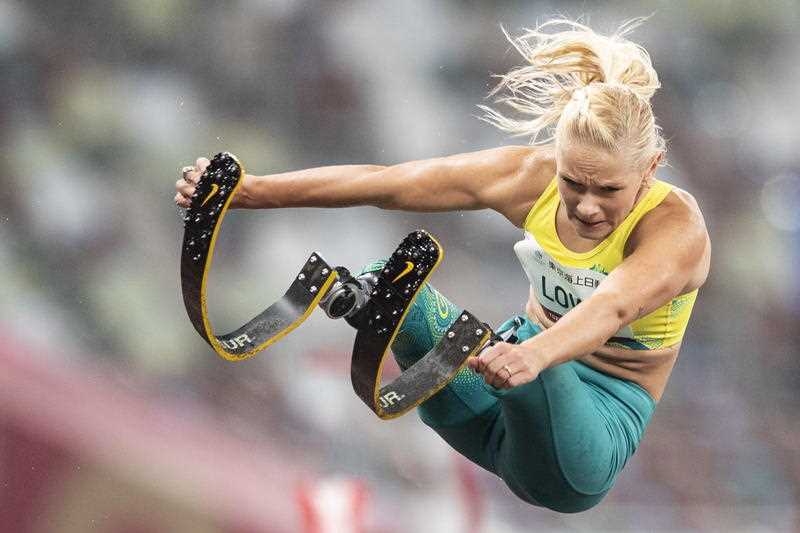 Vanessa Low of Australia competes in the Women's Long Jump - T63 competition at the 2020 Tokyo Summer Paralympics Games at the Olympic Stadium in Tokyo, Japan, 02 September 2021