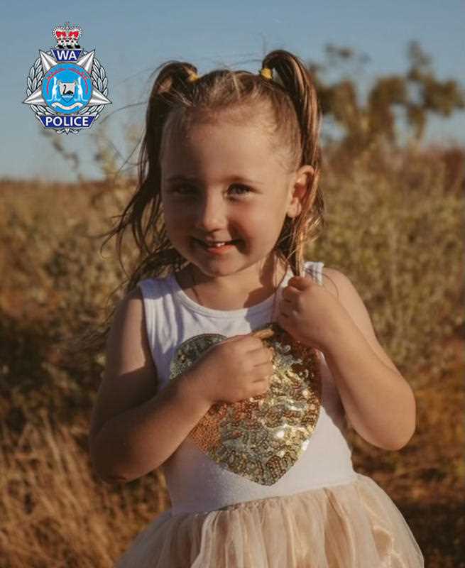4-year-old Cleo Smith who was last seen at 1.30am on Saturday at the Blowholes campsite on the coast at Macleod, north of Carnarvon.