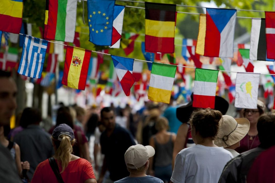 Flags at the Multicultural Festival. File photo.