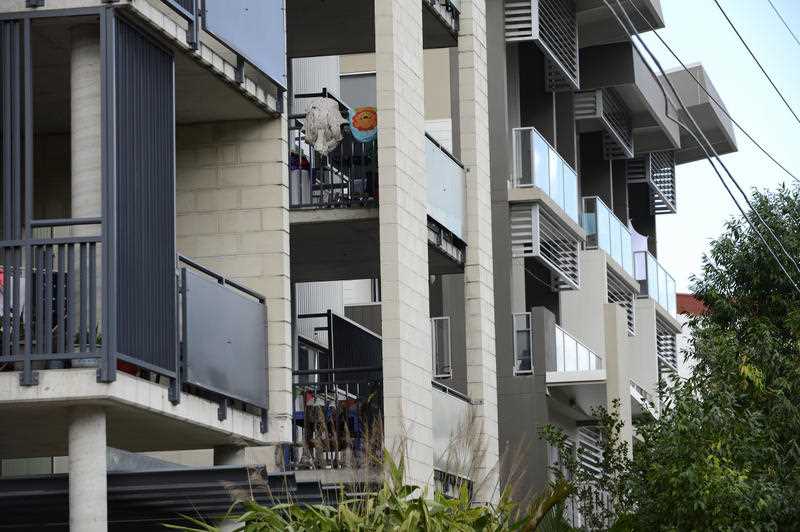 A public housing apartment block in Kelvin Grove in Brisbane's inner north