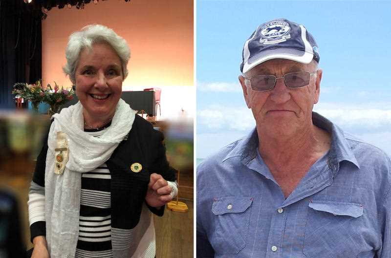 A supplied undated combined image shows missing campers Carol Clay (left) and Russell Hill.