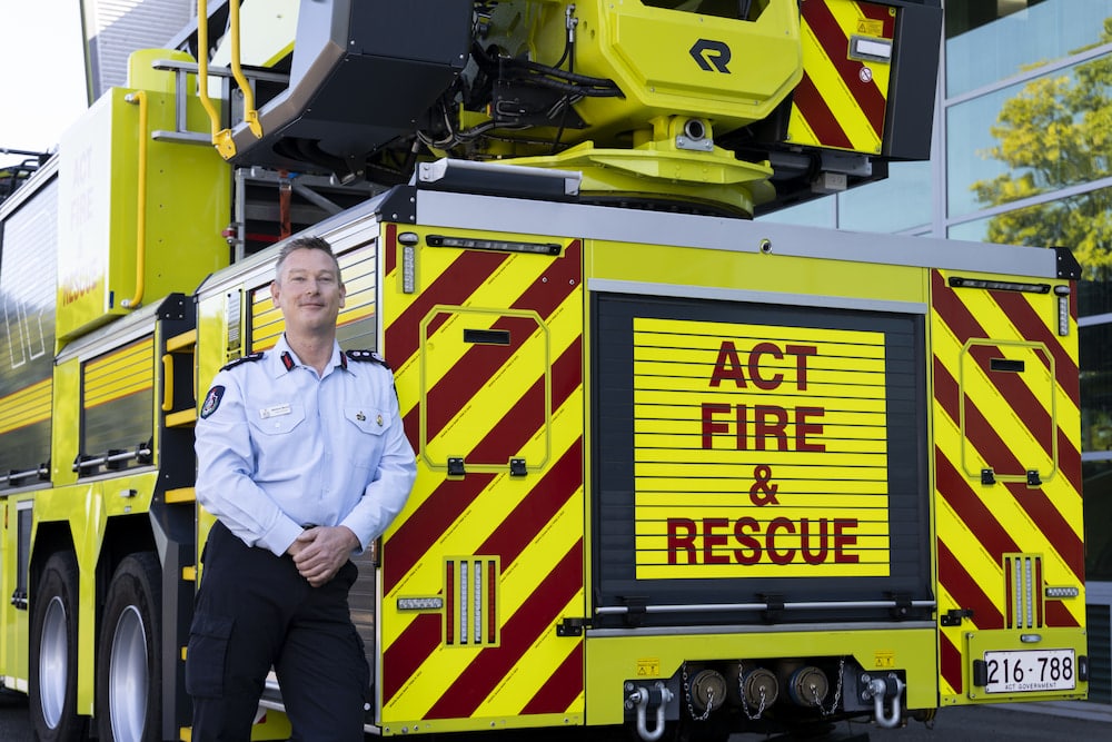 Matthew Mavity, ACT Fire and Rescue's new chief officer. Photo: Kerrie Brewer
