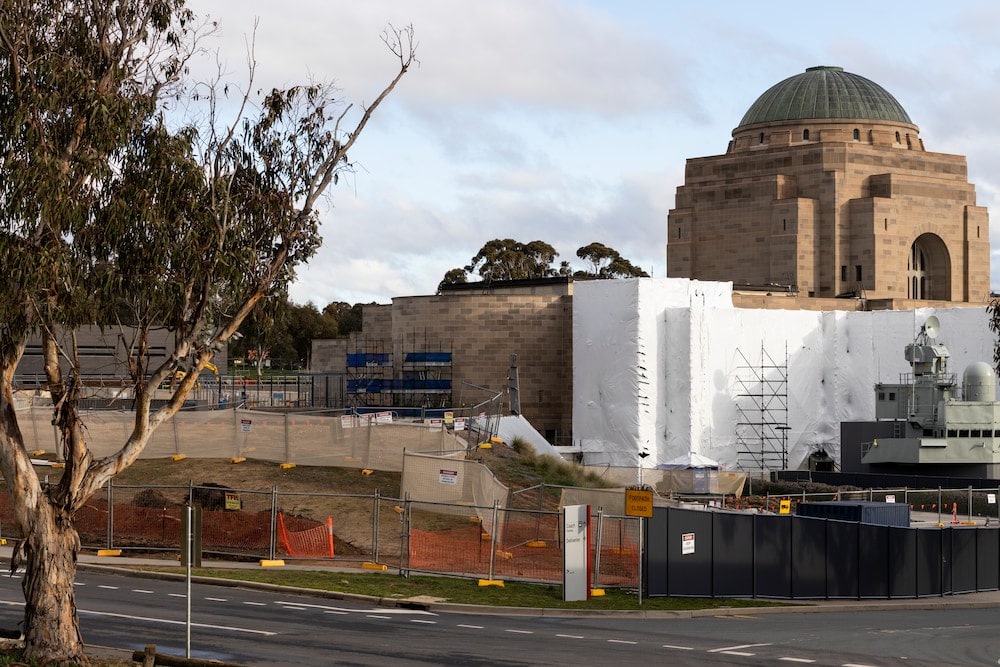 Australian War Memorial reopens construction