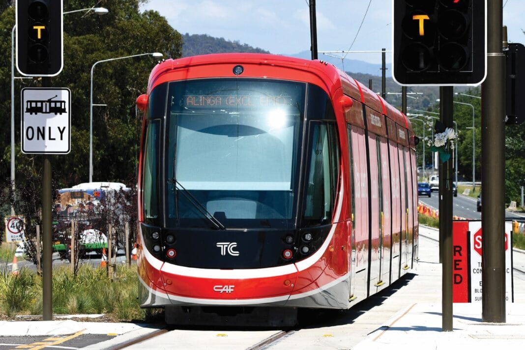 Canberra's light rail. Photo: Transport Canberra and City Services.