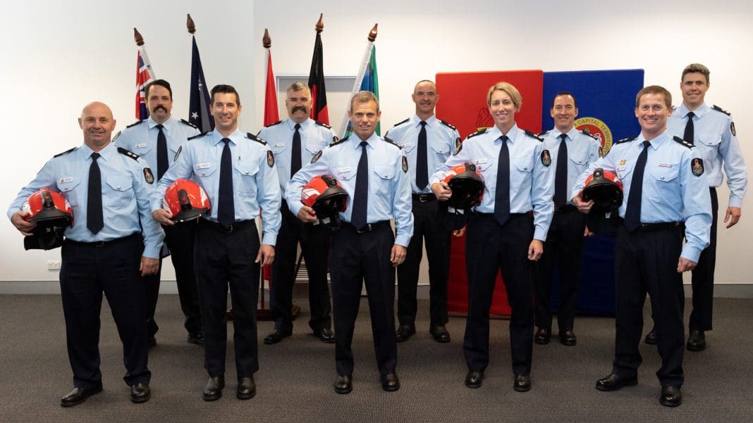 ACT Fire & Rescue's 10 new Station Officers graduated today. Photo: ACTESA.
