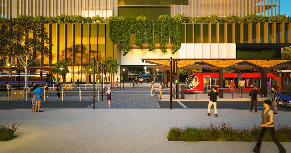 Indicative design -Callam Street public transport interchange. Image: ACT Government.