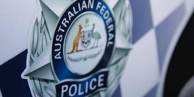 an Australian Federal Police badge