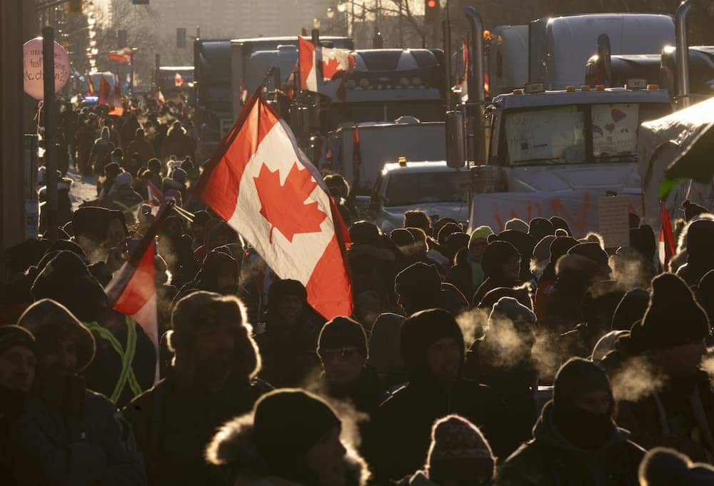 Canada vaccine mandates protest
