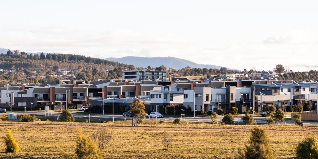 sprawling new housing estate on the outskirts of Canberra