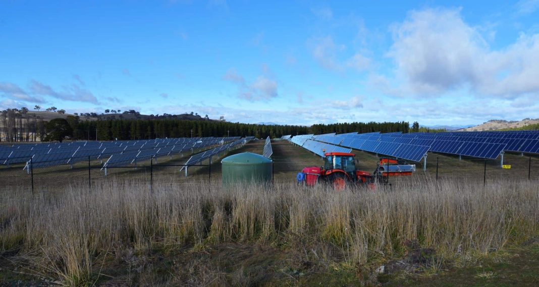 solar farm at Mt Majura in Canberra