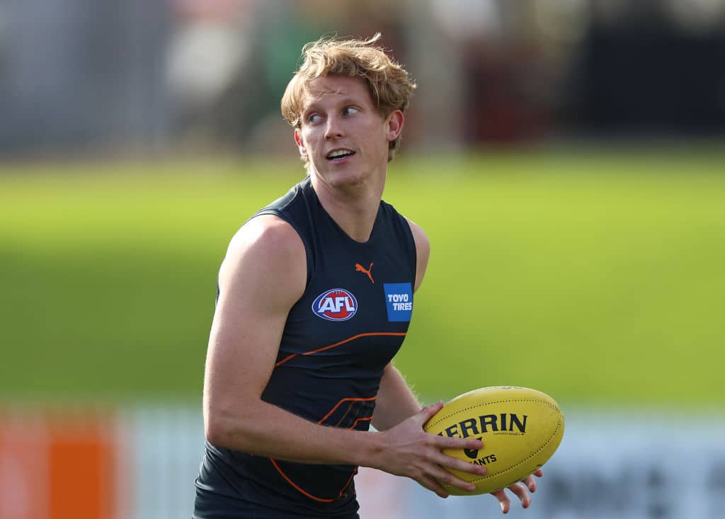 GWS Giants Lachie Whitfield training the house down over pre-season