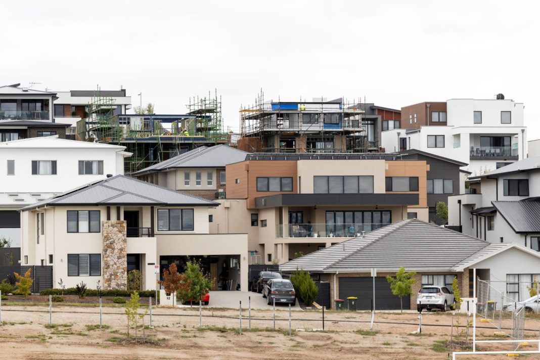new housing estate in Canberra