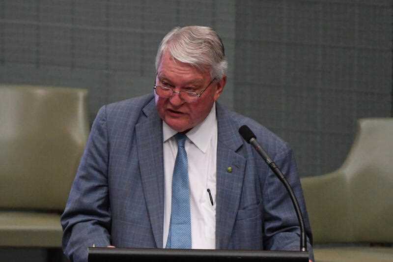 Nationals member for Flynn Ken O'Dowd makes his valedictory speech in the House of Representatives at Parliament House in Canberra, Thursday, February 10, 2022